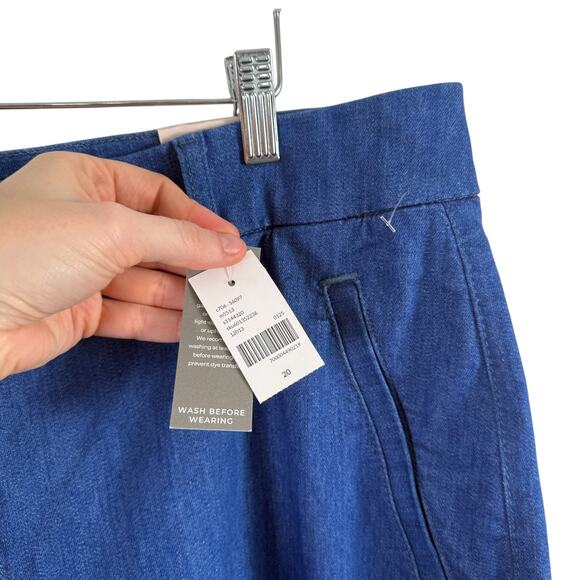 Lane Bryant High Rise Wide Leg Trouser Medium Denim Office NEW Womens Plus 20 - Picture 4 of 10